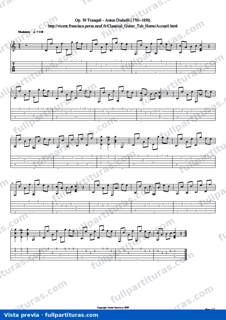 Pequeñas piezas para principiantes Op.39: Tranquil — preview