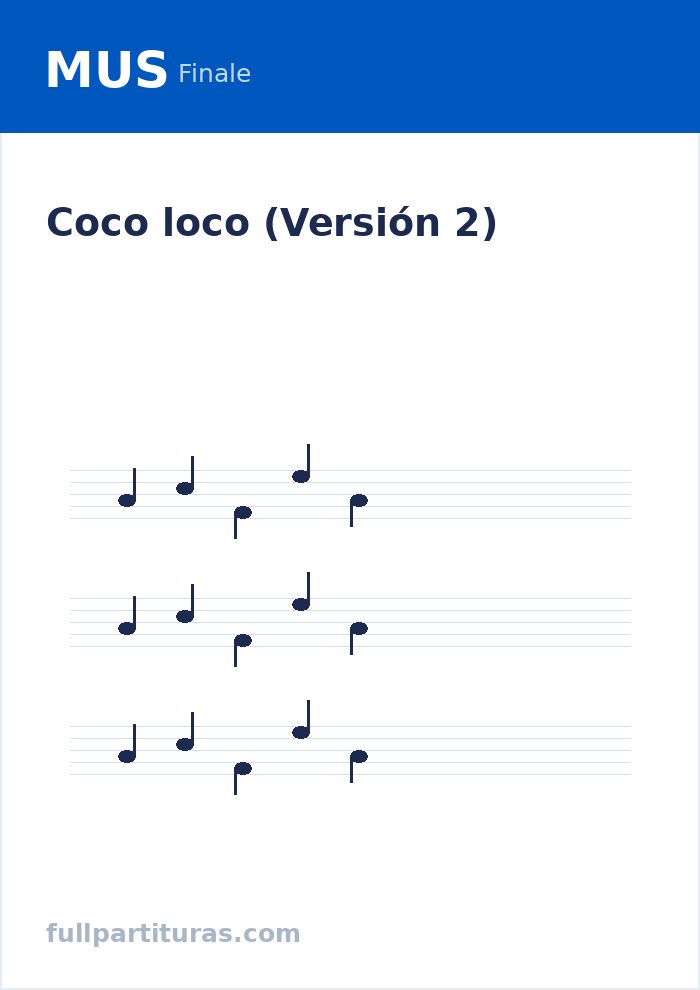 Coco loco (Versión 2) — vista previa