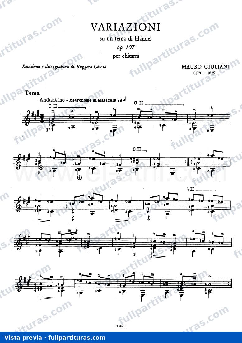 Op. 85: Variaciones sobre un tema de Haendel OP. 107 — preview