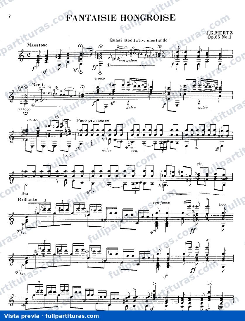 Mendelsson: Fantaisie Hongroise Op 65 , No 1 — preview