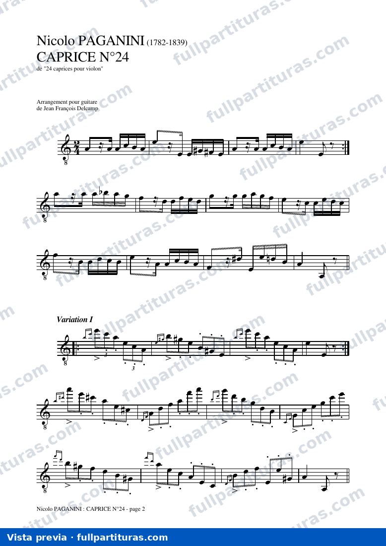 Paganini: Capriccio Nº 24 — preview