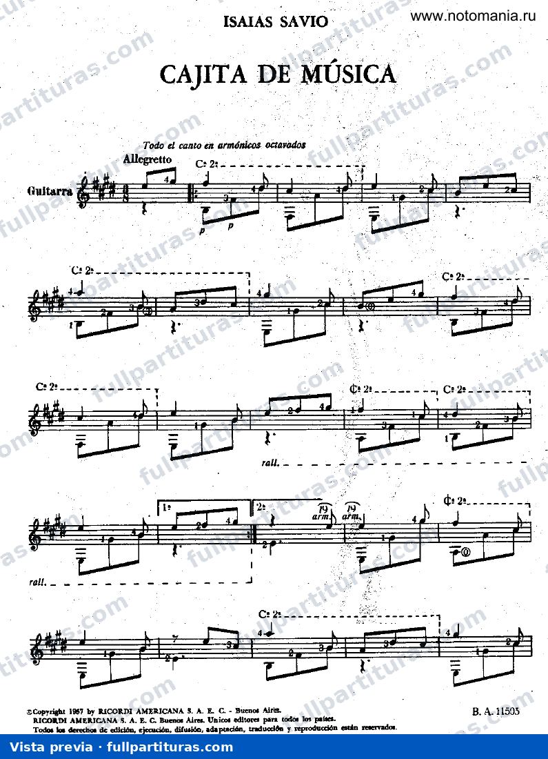 Paganini: Cajita de mùsica — preview