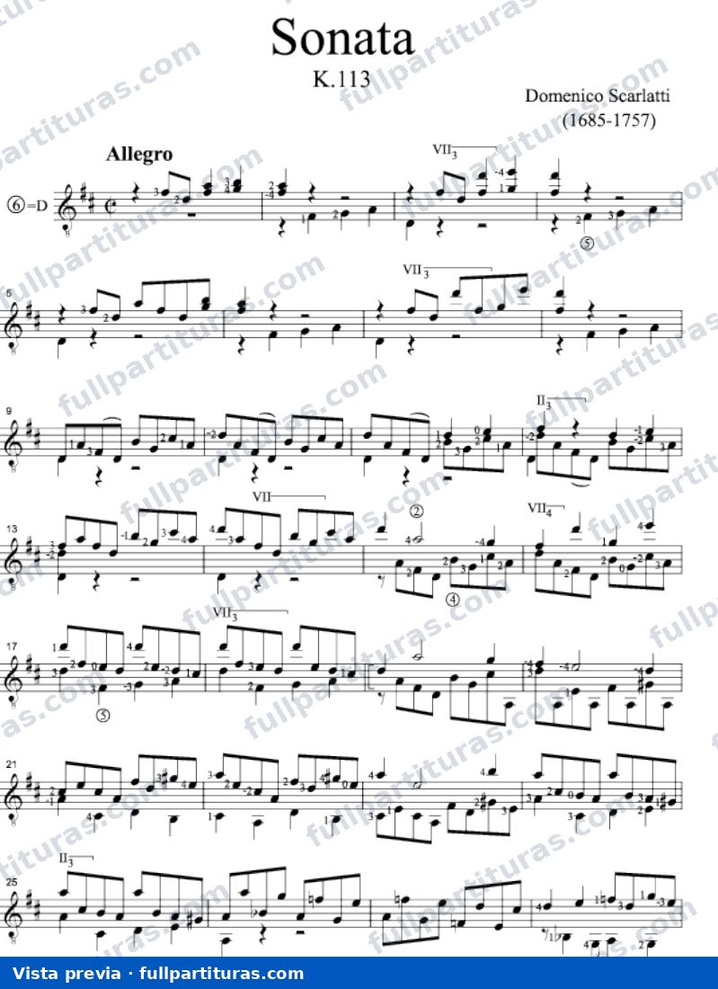 Scarlatti: Sonata K 113 — preview