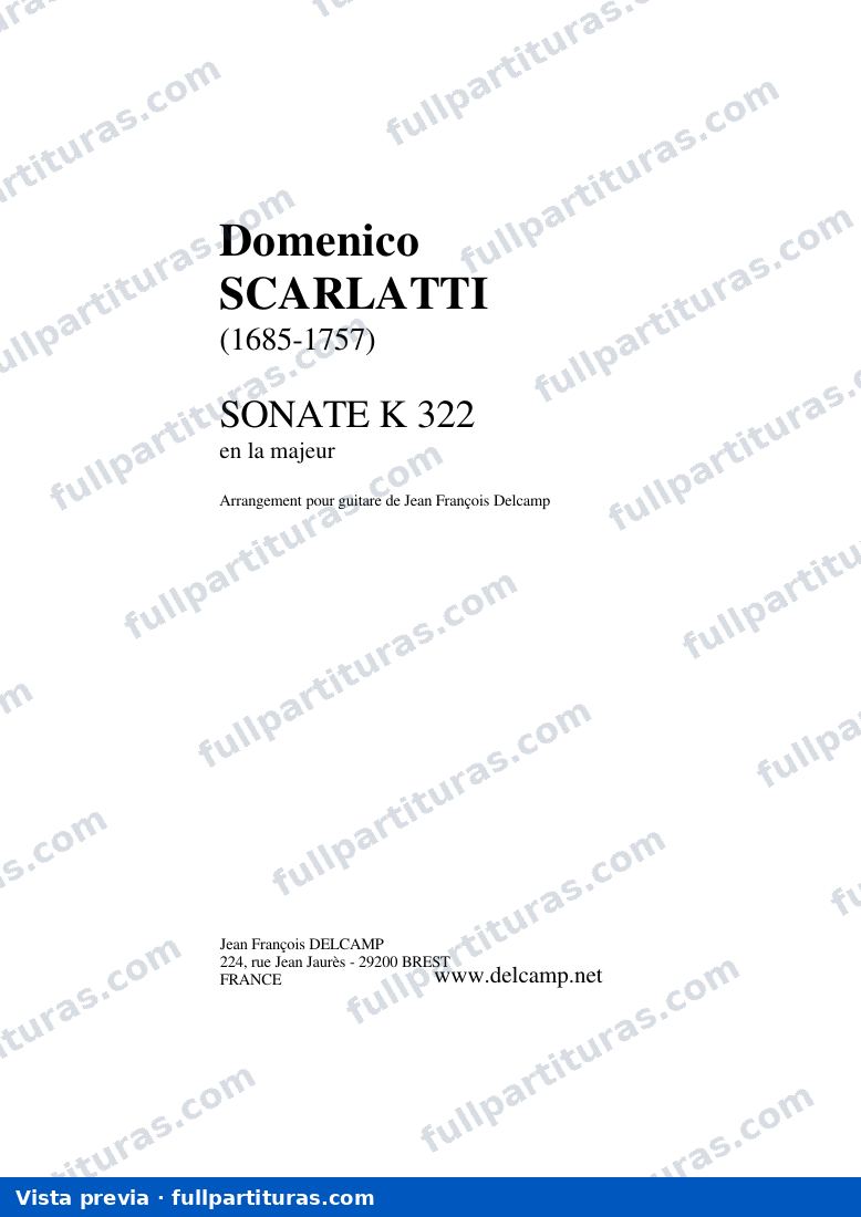 Scarlatti: Sonata K 322 — preview