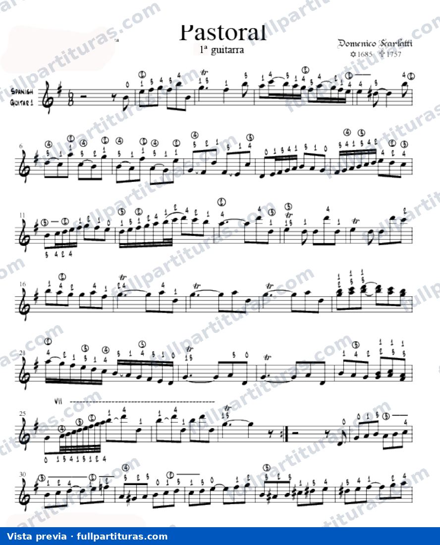 Pastoral para dos guitarras — preview