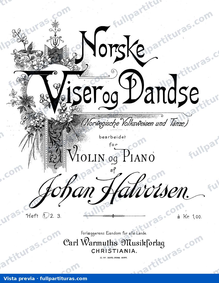 Norwegian Folk Songs and Dances for Violin and Piano — preview