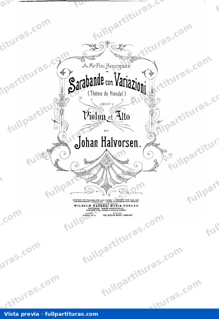 Sarabande con variazioni — preview