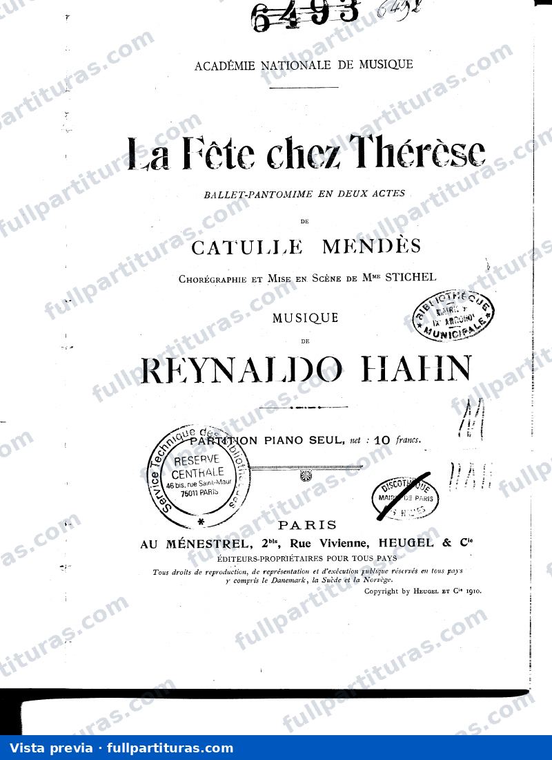 La fête chez Thérèse: Acto 1 — preview