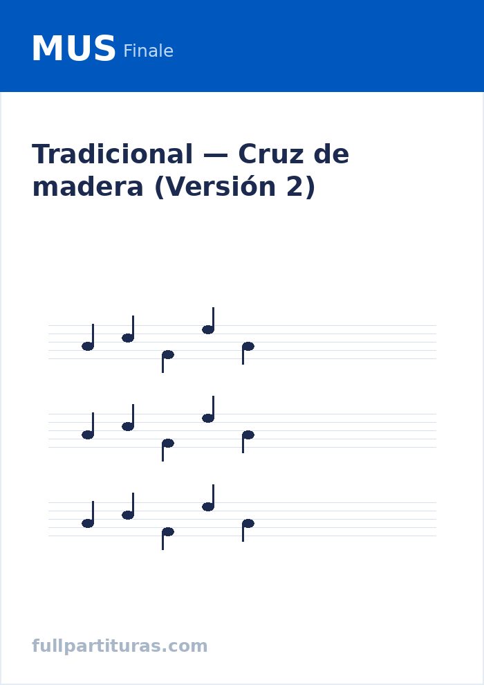 Cruz de madera (Versión 2) — anteprima