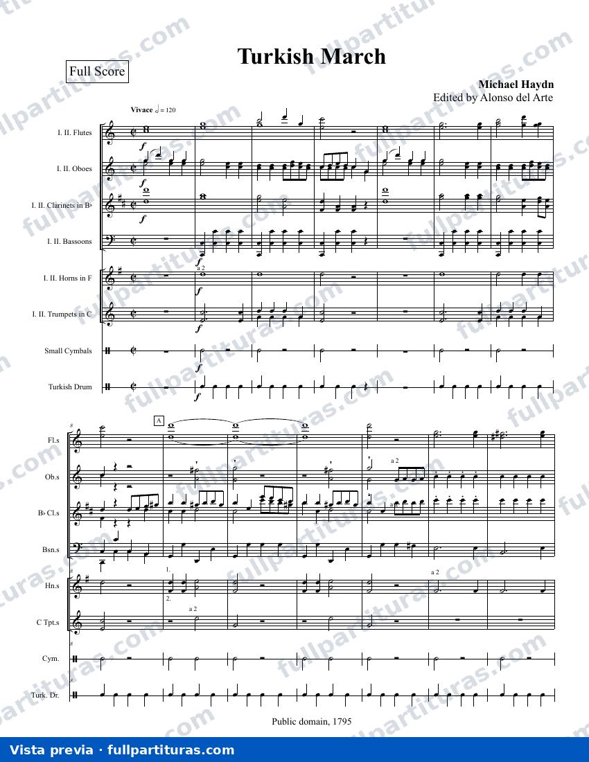 Marcia turchesca, MH 601 — preview