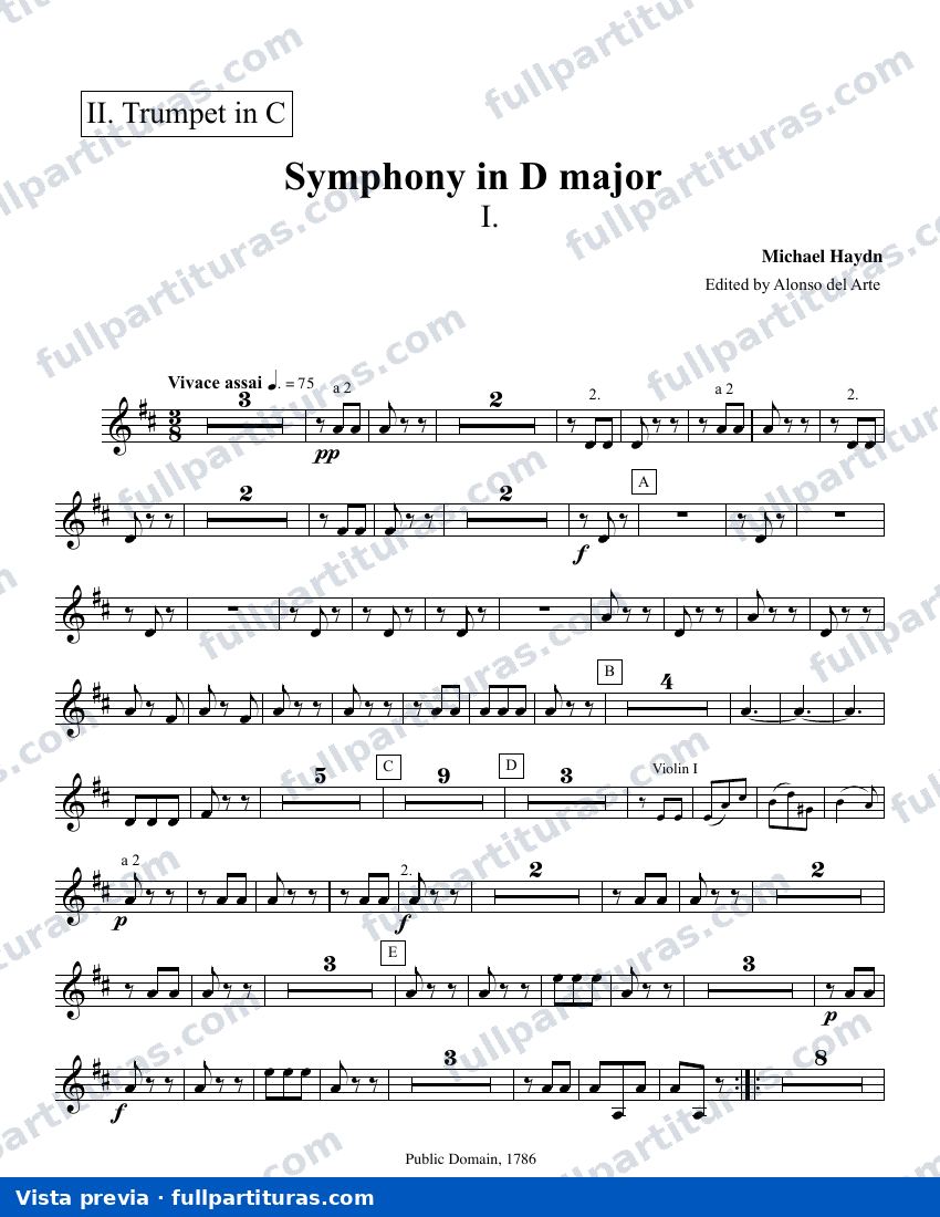 Symphony No.32, MH 420: Trompeta 2 — preview