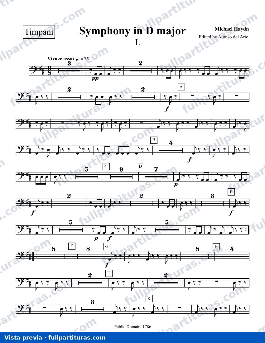 Symphony No.32, MH 420: Timbales — preview