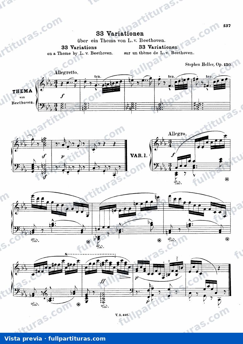 33 Variaciones Op. 130 sobre un tema de Beethoven — preview