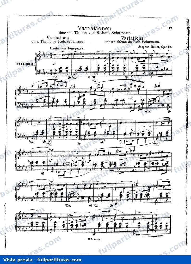 Variaciones Op. 142 sobre un tema de Schumann — preview