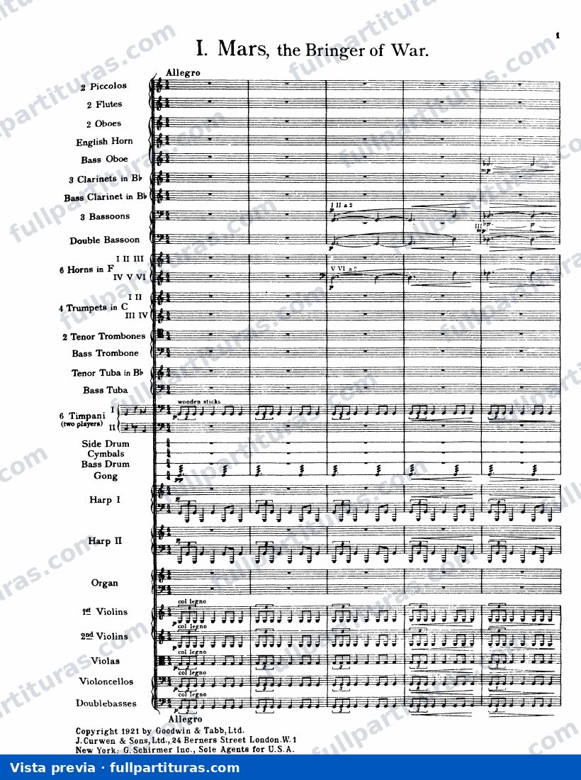 Los Planetas Suite Para Gran Orquesta — preview