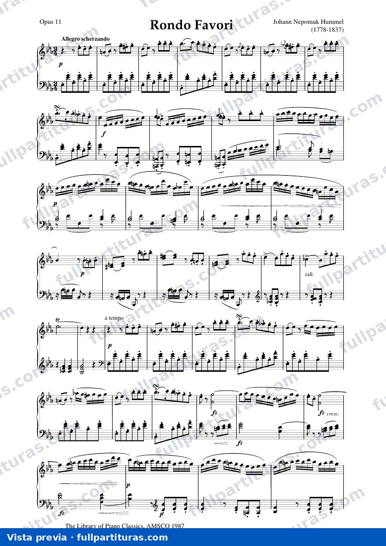 Estudios para Piano: Rondó favorito Op. 11 — Vorschau
