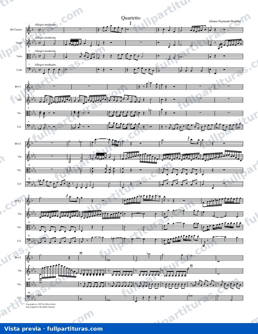 Cuarteto para Clarinete en Si b: Primer movimiento — Vorschau