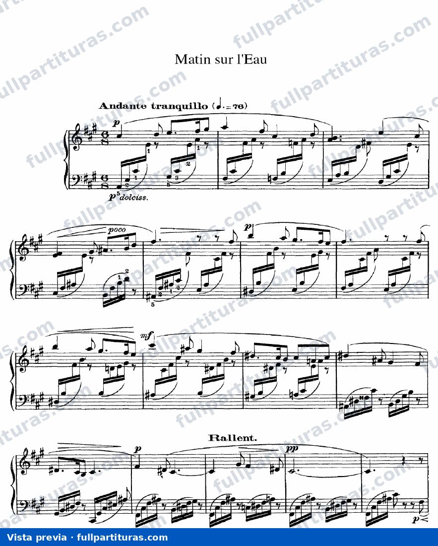 Matin sur l'eau — preview