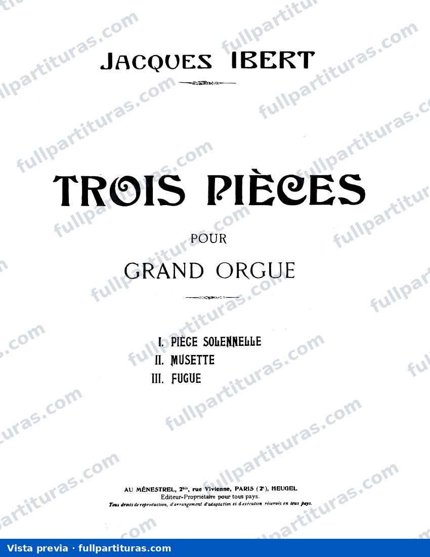 3 Pièces pour Grand Orgue — preview