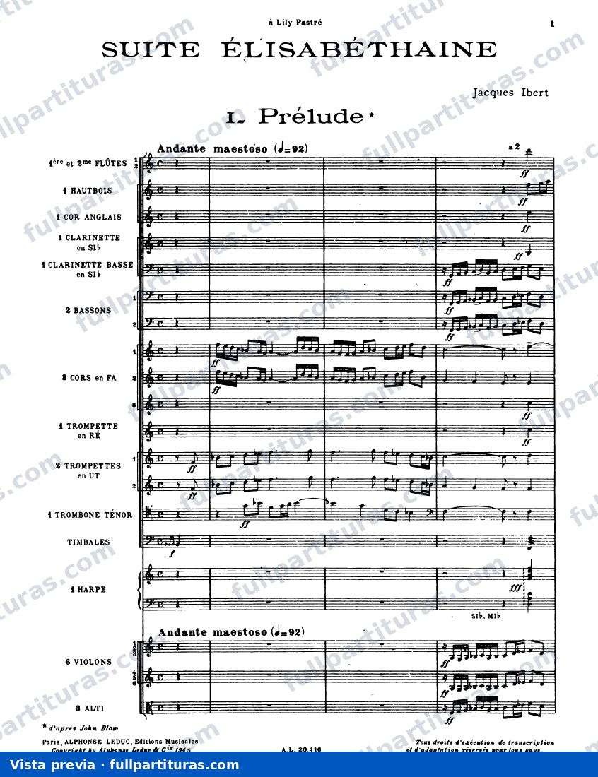 Suite élisabéthaine — preview