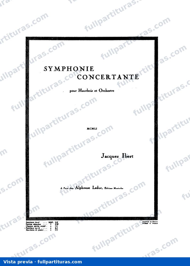 Symphonie concertante — preview