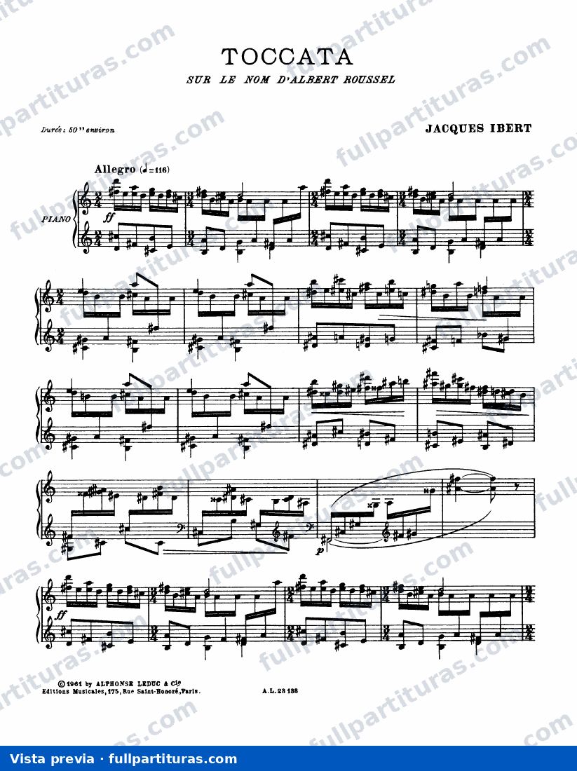 Toccata sur le nom d'Albert Roussel — preview