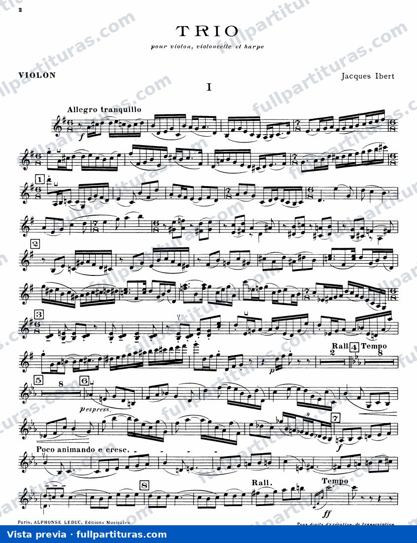 Trio for Violin, Cello, and Harp — preview