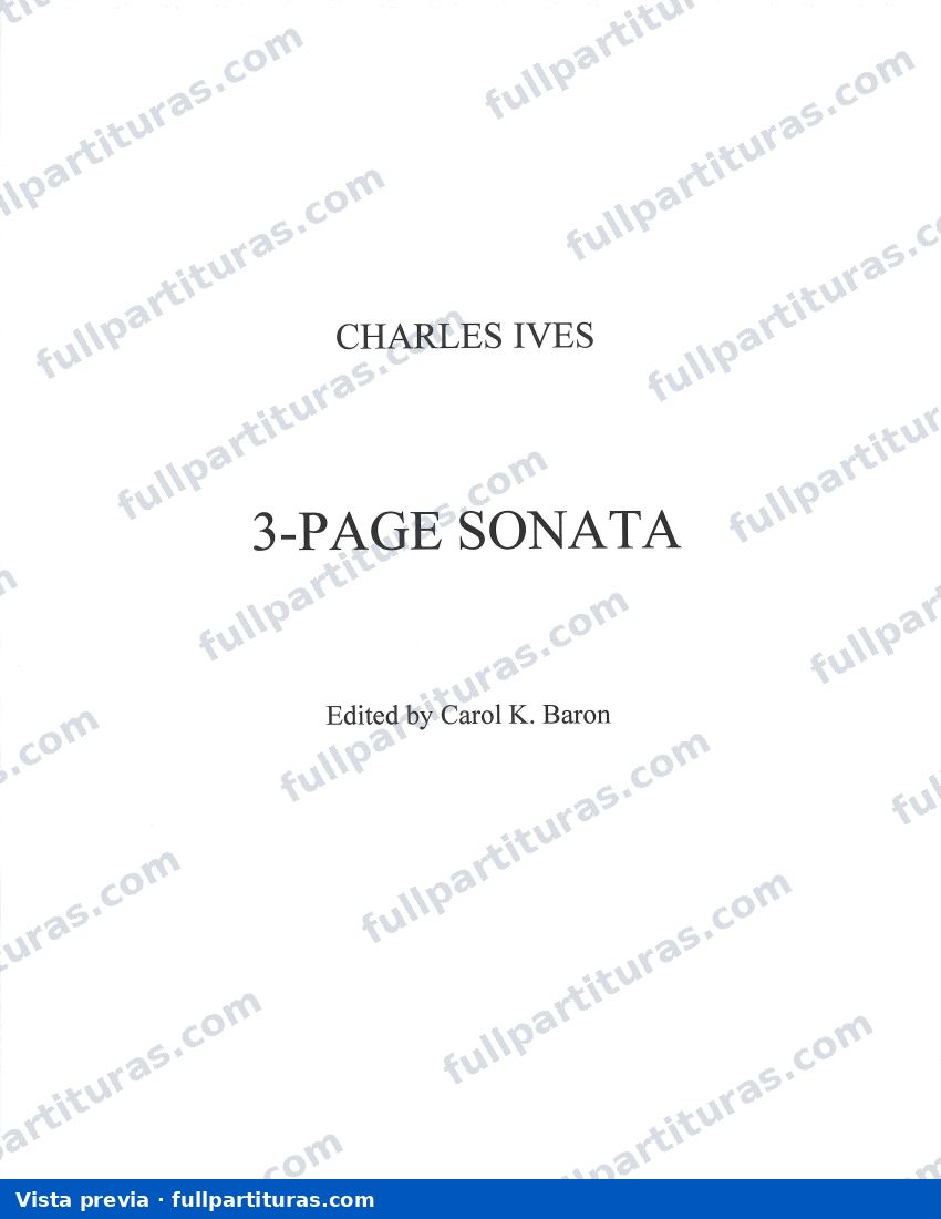 Three-Page Sonata — preview