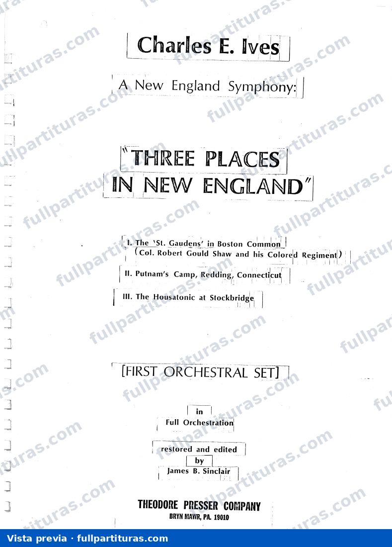 Three places in New England — preview