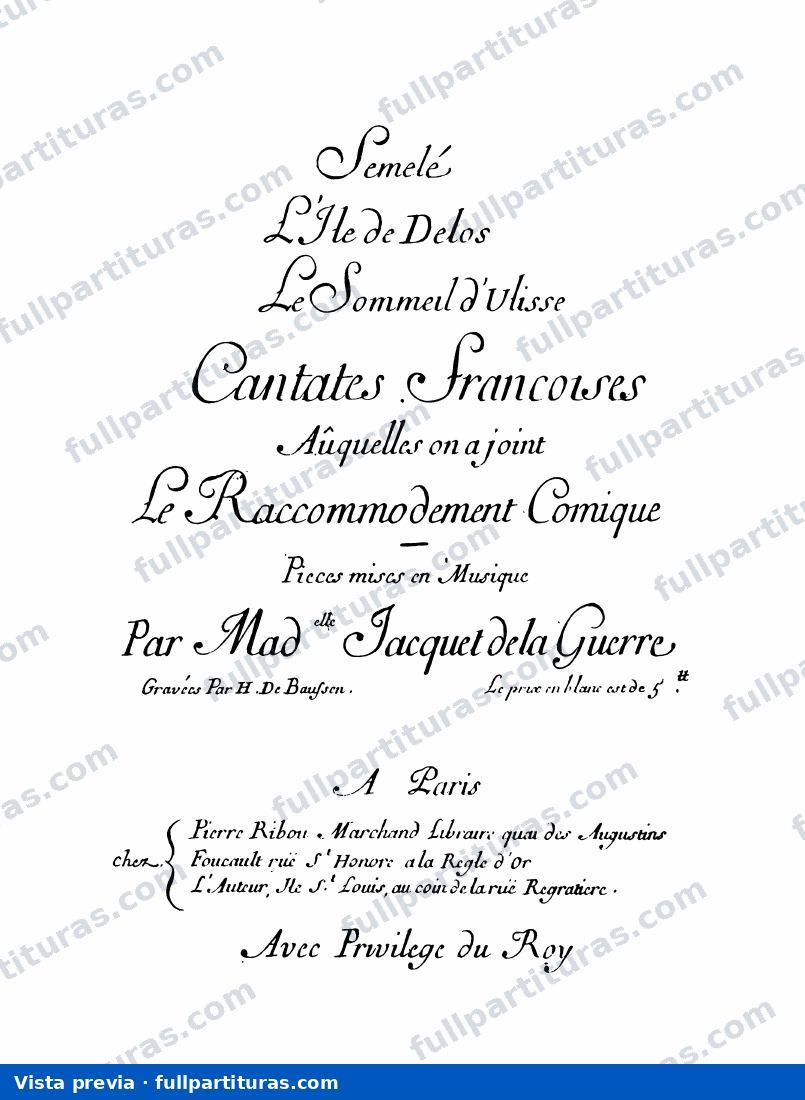 Cantates Françoises, Livre 3 — preview