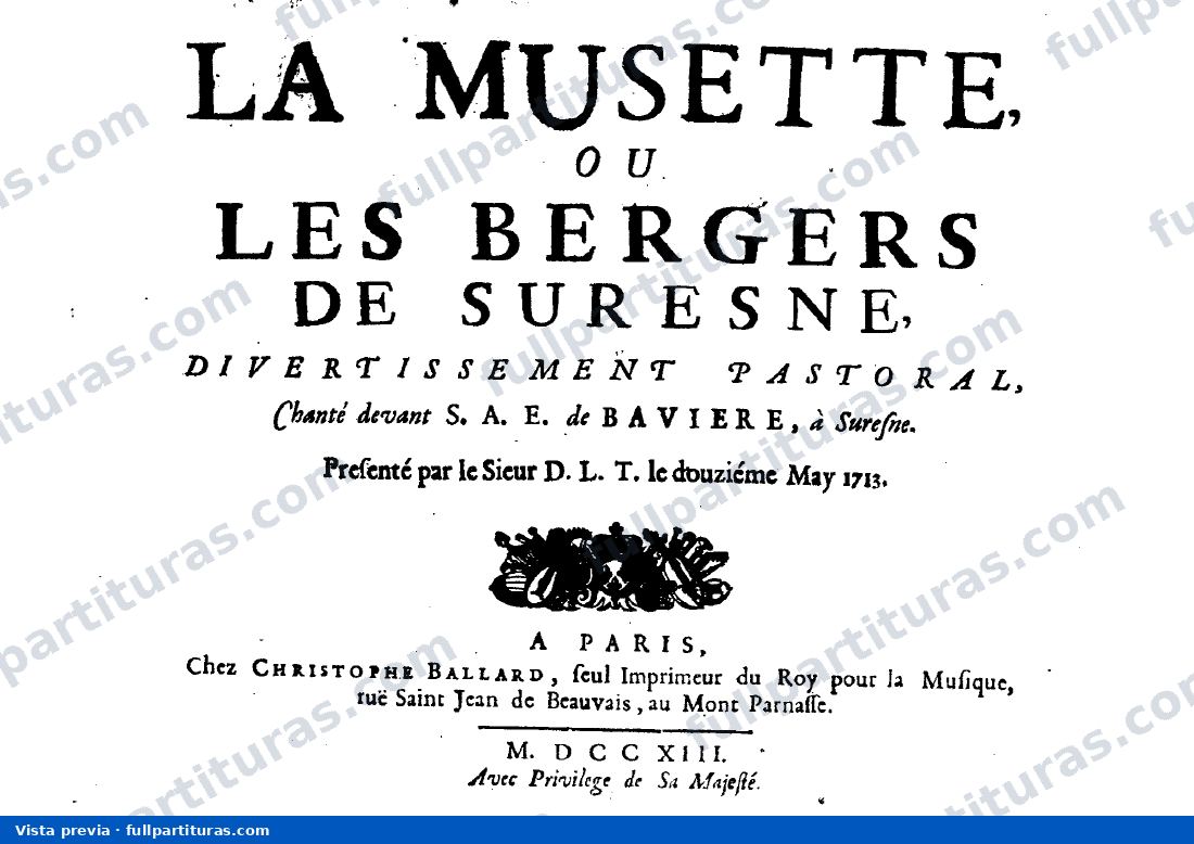La Musette, ou les Bergers de Suresne — preview