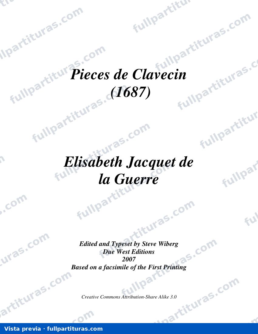 Pièces de clavecin complete, 1687 — preview