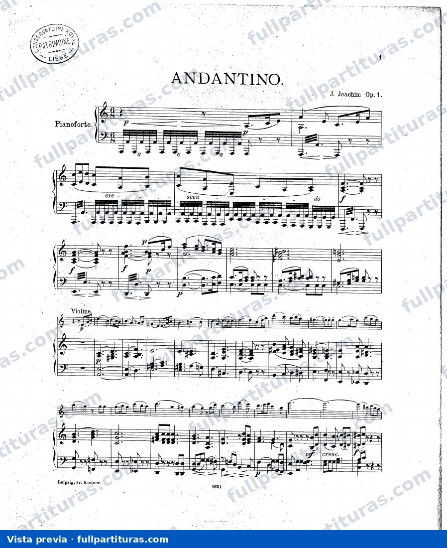 Andantino und Allegro Scherzoso, Op.1 — Vorschau