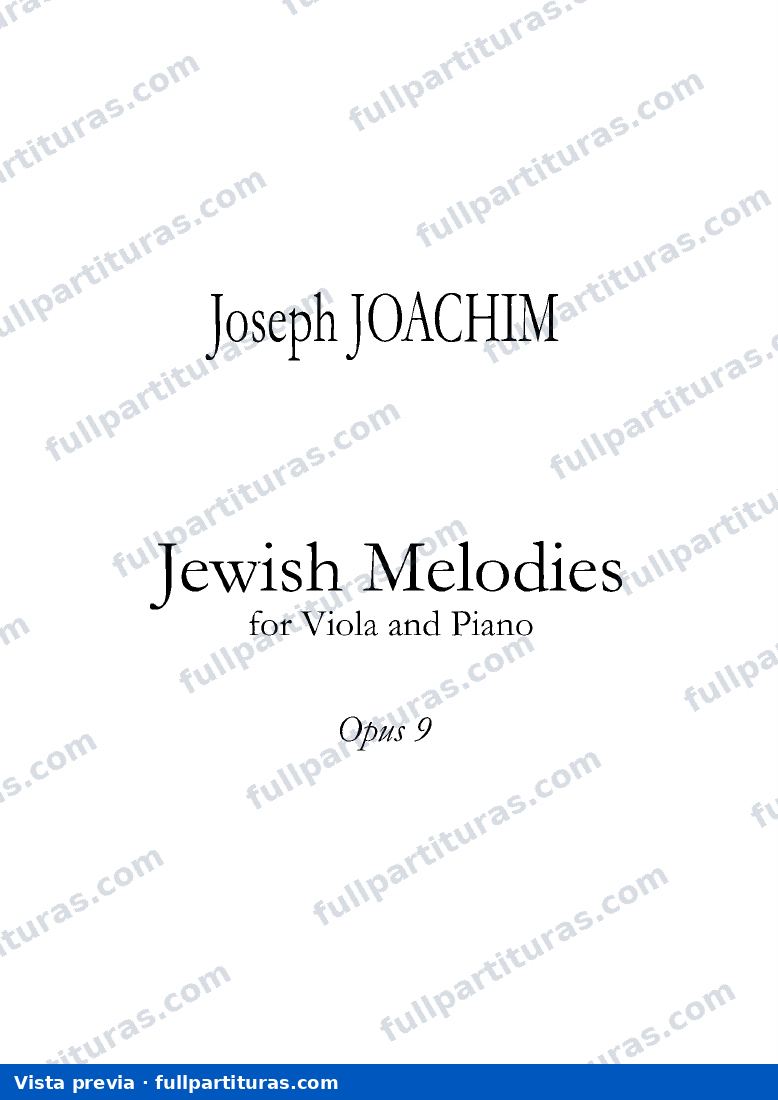 Hebräische Melodien, Op.9 — preview