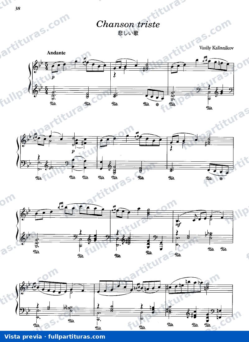 Chanson Triste — vista previa