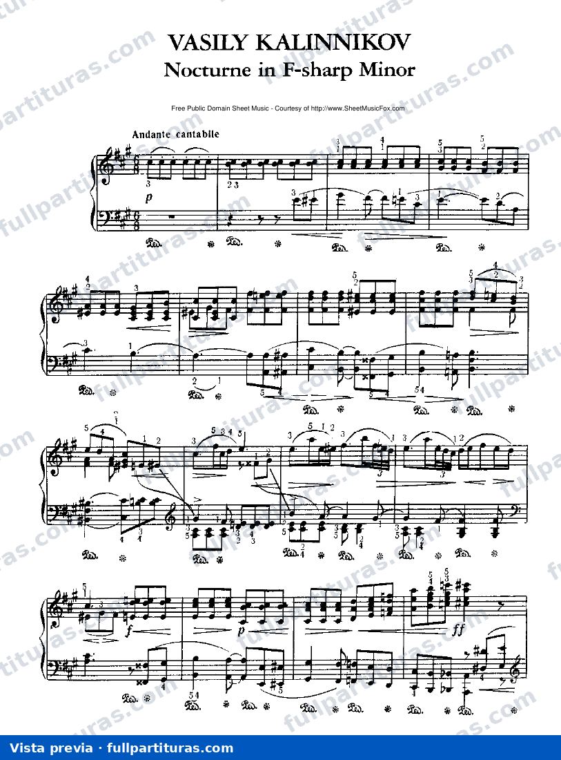 Nocturne in F-sostenido minor — vista previa