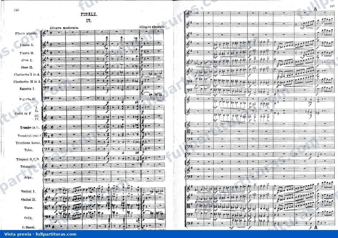  IV. Finale. Allegro moderato — vista previa