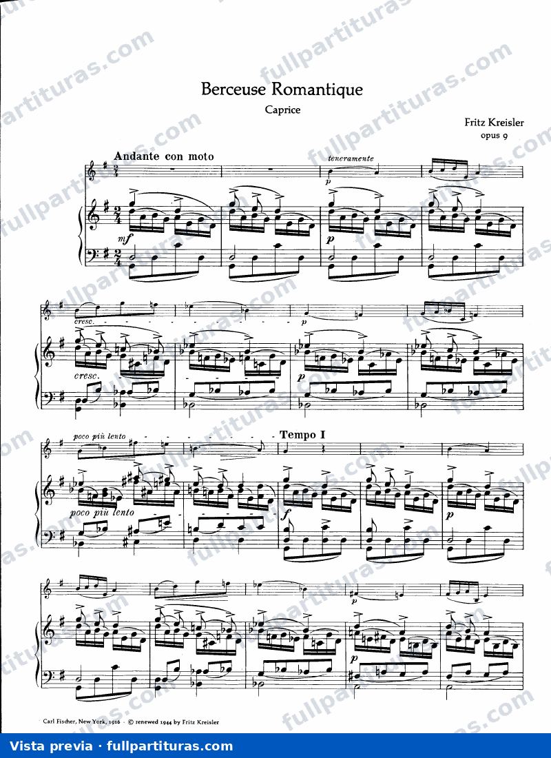 Berceuse Romantique, Op.9 — preview