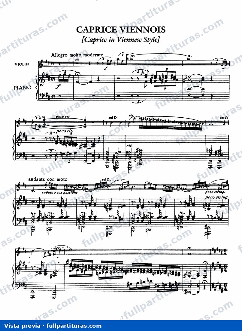 Caprice viennois, Op.2 — preview