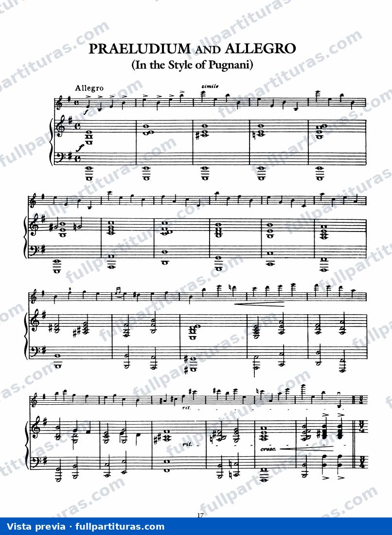 Preludio y Allegro en el estilo de Pugnani — preview