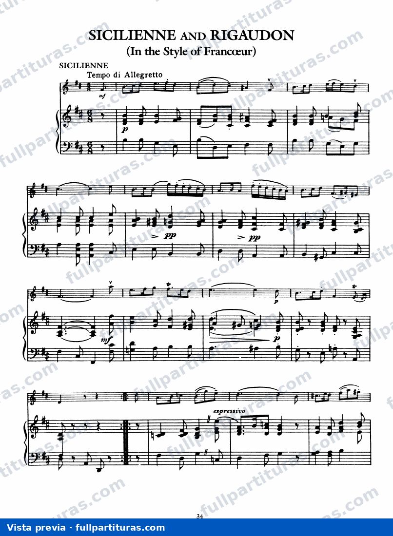 Sicilienne and Rigaudon — preview
