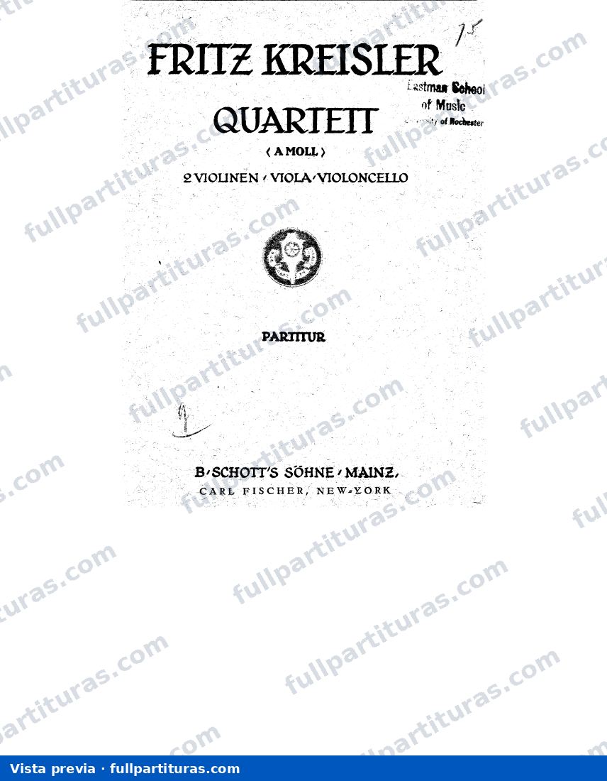 String Quartet in A minor — preview