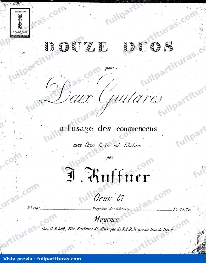 12 Duos for 2 Guitars, Op.87 — preview