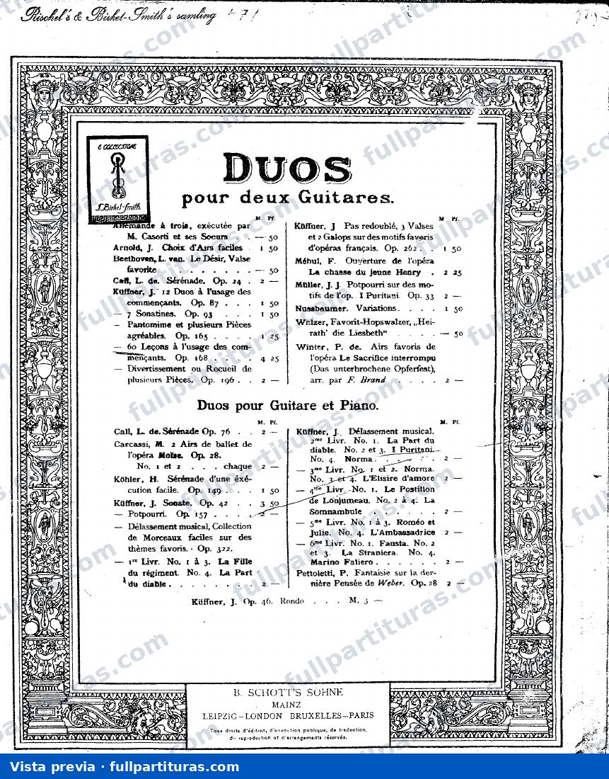 3 Duos for 2 Violins, Op.143: 60 Lessons for 2 Guitars, Op.168 — preview