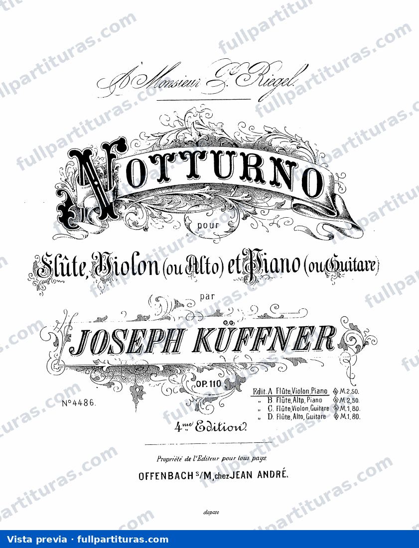3 Duos for 2 Violins, Op.143: Notturno, Op.110 — preview