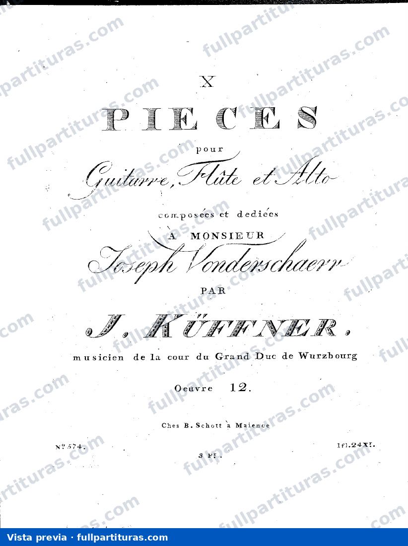 3 Duos for 2 Violins, Op.143: 10 Pieces for Guitar, Flute and Viola, Op.12 — preview