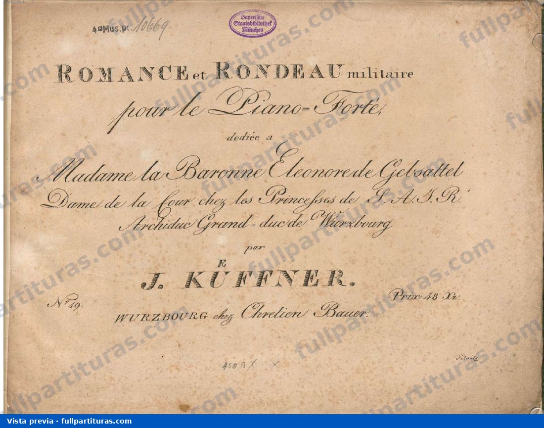 3 Duos for 2 Violins, Op.143: Romance et Rondeau militaire, Op.5 — preview
