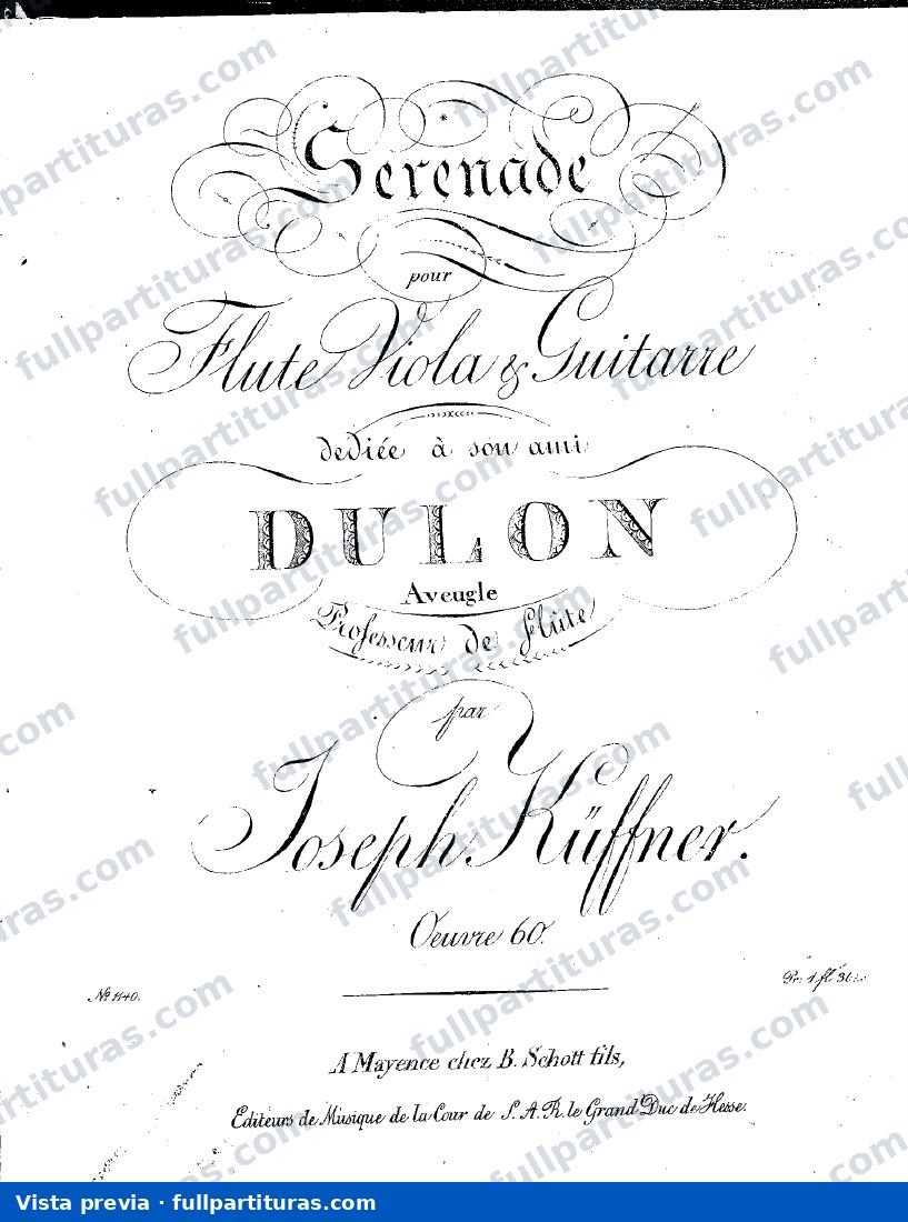 Serenade for Flute, Viola and Guitar, Op.60 — preview