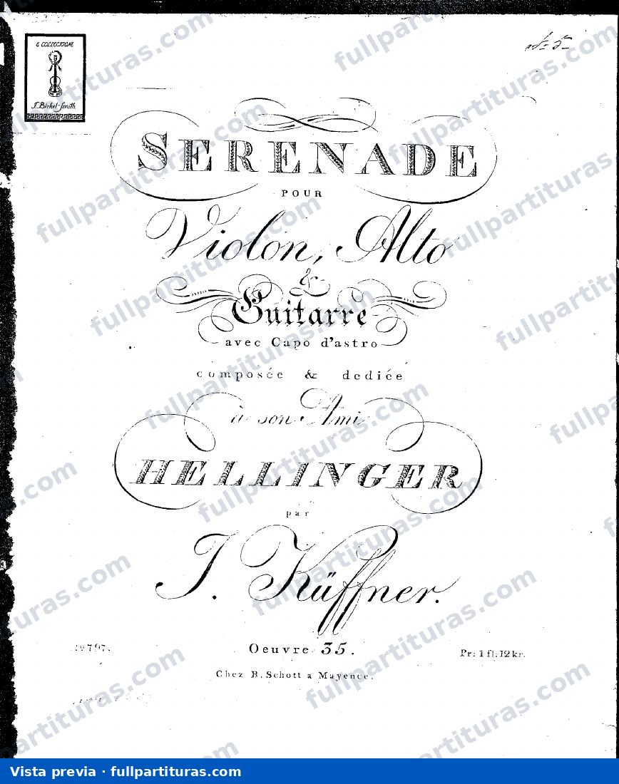 Serenade for Violin, Viola and Guitar, Op.35 — preview