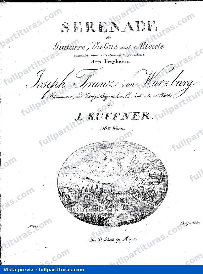 Serenade for Violin, Viola and Guitar, Op.36 — preview
